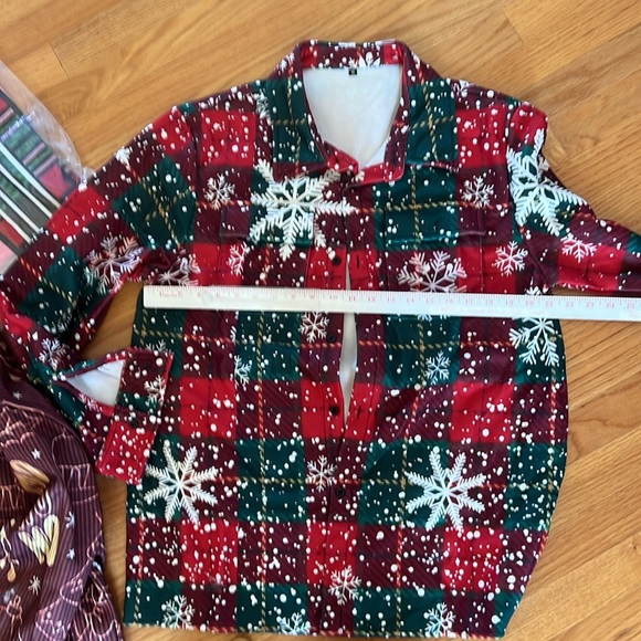 Men’s medium holiday Christmas casual dress button shirts new or Ugly Sw… - Picture 2 of 8